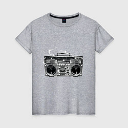 Футболка хлопковая женская Wu-Tang Boombox, цвет: меланж