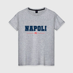 Футболка хлопковая женская Napoli FC Classic, цвет: меланж