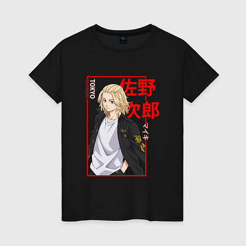 Женская футболка МАЙКИ - САНО МАНДЗИРО ТОКИЙСКИЕ МСТИТЕЛИ / Черный – фото 1