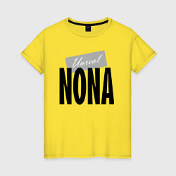 Футболка хлопковая женская Unreal Nona, цвет: желтый