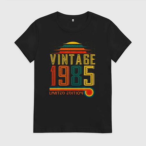 Женская футболка Ограниченное винтажное издание 1985 года / Черный – фото 1