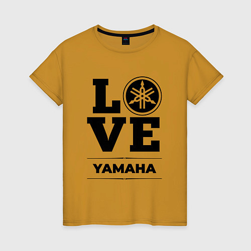 Женская футболка Yamaha Love Classic / Горчичный – фото 1
