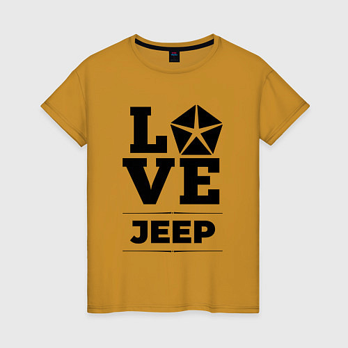 Женская футболка Jeep Love Classic / Горчичный – фото 1