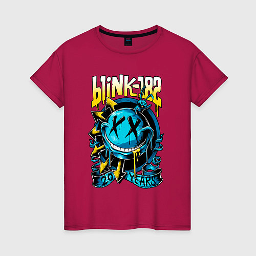 Женская футболка Blink 182 - 20 years / Маджента – фото 1