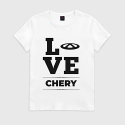 Футболка хлопковая женская Chery love classic, цвет: белый