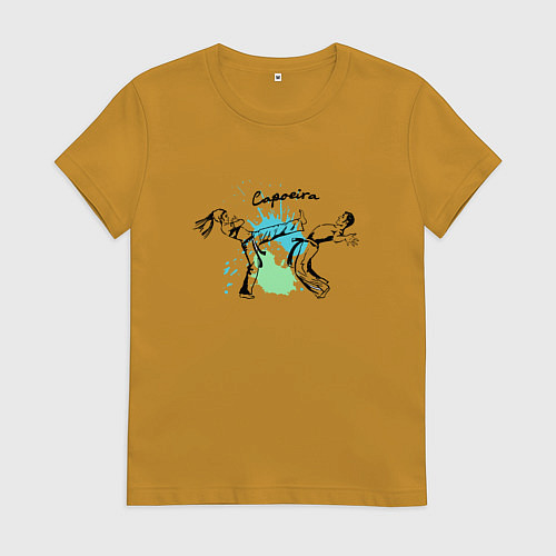 Женская футболка Капоэйра боевой танец / Горчичный – фото 1