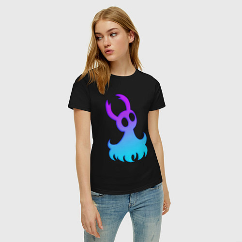 Женская футболка Hollow Knight рыцарь neon / Черный – фото 3