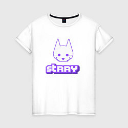 Футболка хлопковая женская Stray x Twitch, цвет: белый