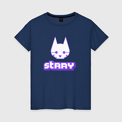 Футболка хлопковая женская Stray x Twitch, цвет: тёмно-синий