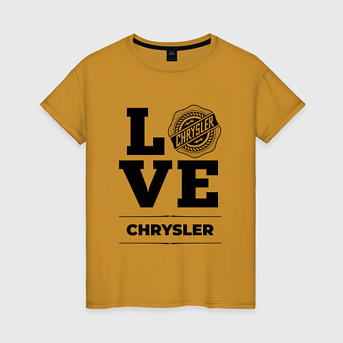 Женская футболка Chrysler Love Classic / Горчичный – фото 1