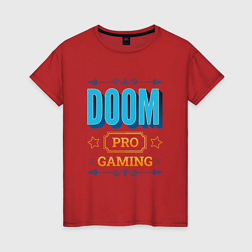 Женская футболка Игра Doom pro gaming / Красный – фото 1