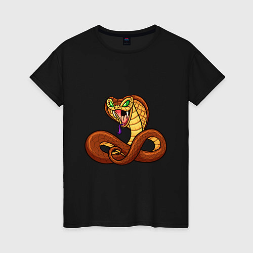 Женская футболка Для любителей змей / Черный – фото 1
