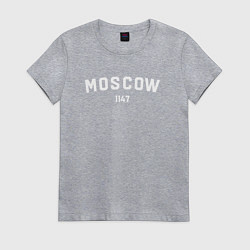 Футболка хлопковая женская MOSCOW 1147, цвет: меланж