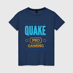 Футболка хлопковая женская Игра Quake pro gaming, цвет: тёмно-синий