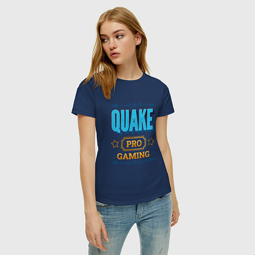 Женская футболка Игра Quake pro gaming / Тёмно-синий – фото 3