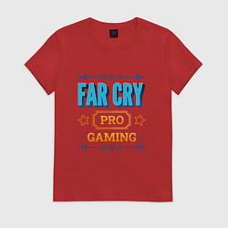 Футболка хлопковая женская Игра Far Cry pro gaming, цвет: красный