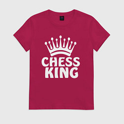 Футболка хлопковая женская Chess King, цвет: маджента