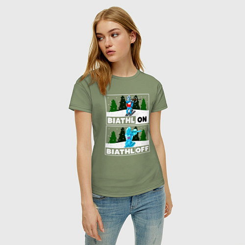 Женская футболка BiathlON BiathlOFF / Авокадо – фото 3