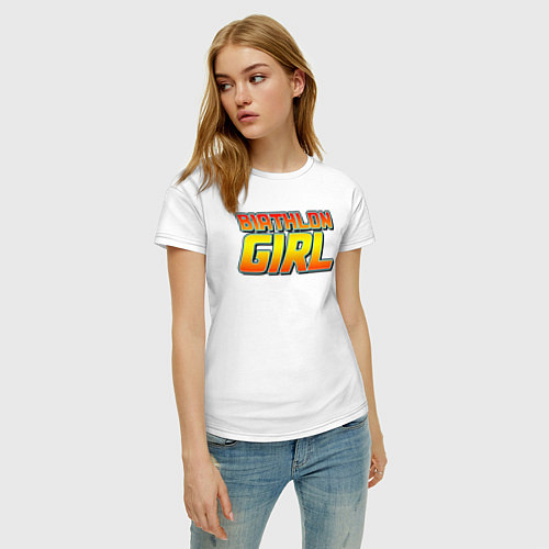 Женская футболка Биатлонистка в стиле Назад в будущее / Белый – фото 3
