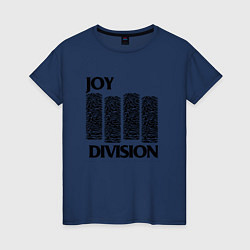Футболка хлопковая женская Joy Division - rock, цвет: тёмно-синий