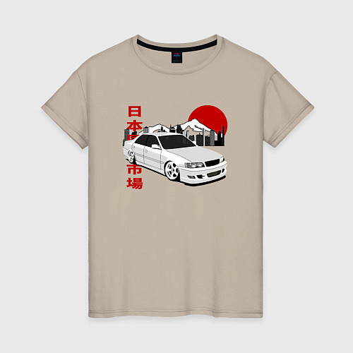 Женская футболка Chaser JZX100 Tourer V / Миндальный – фото 1