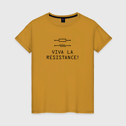 Женская футболка Viva la resistance / Горчичный – фото 1