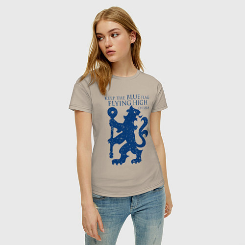 Женская футболка FC Chelsea Lion / Миндальный – фото 3