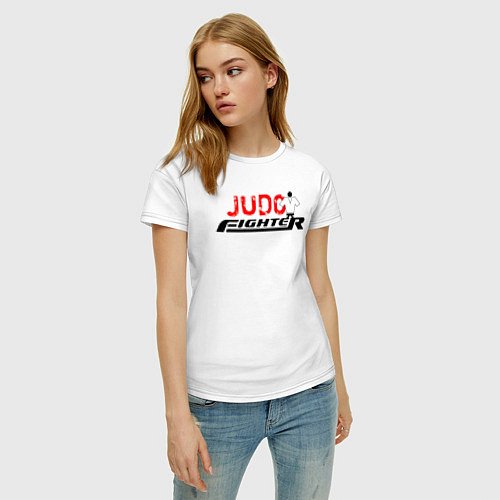 Женская футболка Дзюдоист лого / Белый – фото 3