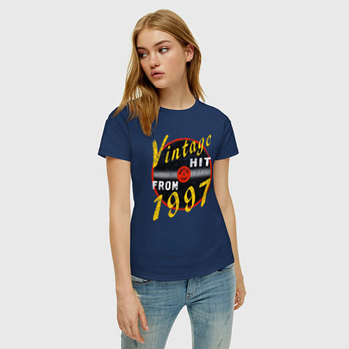 Женская футболка Винтажный хит 1997 года / Тёмно-синий – фото 3