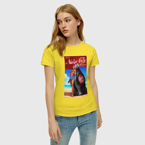 Женская футболка Fallout nuka - cola / Желтый – фото 3