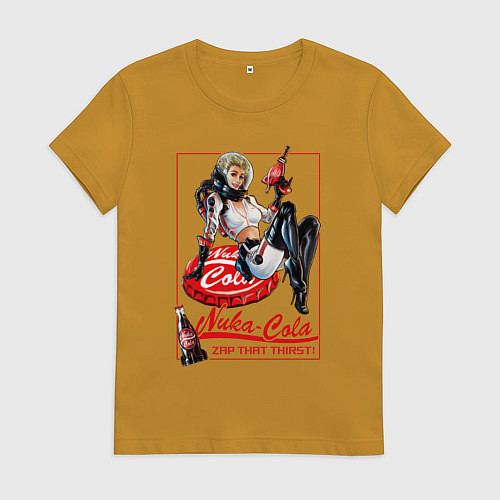 Женская футболка Nuka - cola girl / Горчичный – фото 1
