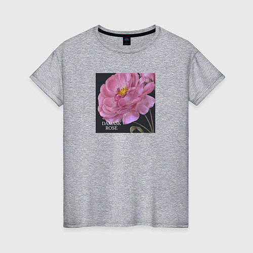 Женская футболка Векторная роза / Меланж – фото 1