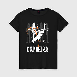 Футболка хлопковая женская Capoeira - contactless combat, цвет: черный