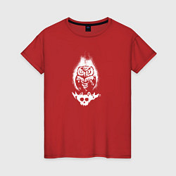 Футболка хлопковая женская Evil owl, цвет: красный