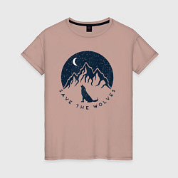 Женская футболка Спасите волков