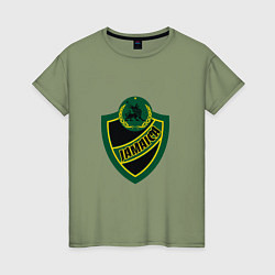 Футболка хлопковая женская Jamaica Shield, цвет: авокадо