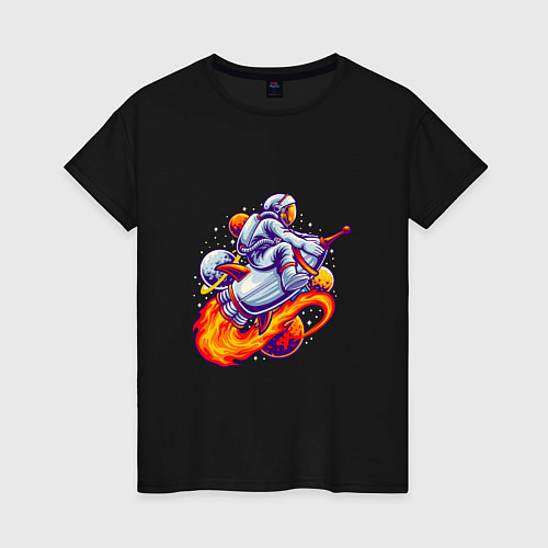 Женская футболка Space Fire / Черный – фото 1