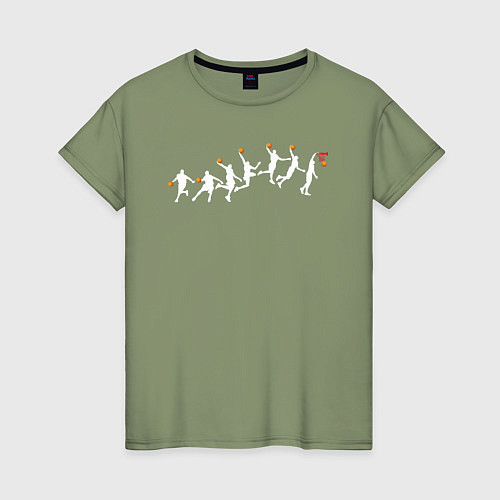 Женская футболка Слоумо слэм-данк / Авокадо – фото 1