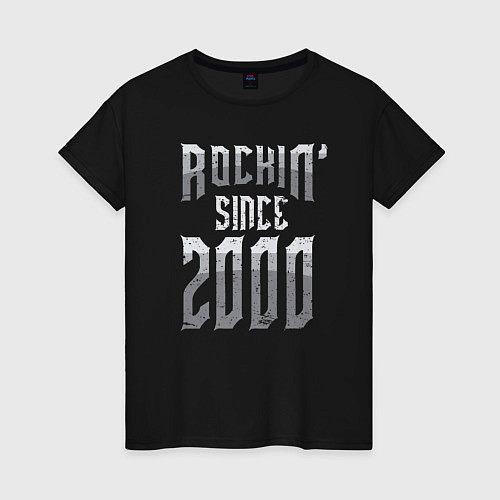 Женская футболка Рок с 2000 года / Черный – фото 1