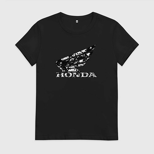 Женская футболка Хонда логотип / Черный – фото 1