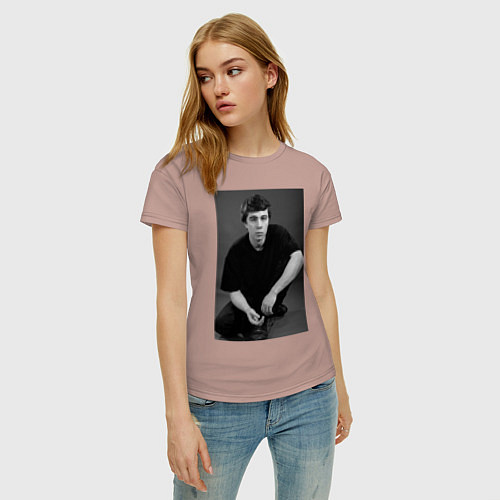 Женская футболка Актёр Сергей Бодров-младший / Пыльно-розовый – фото 3