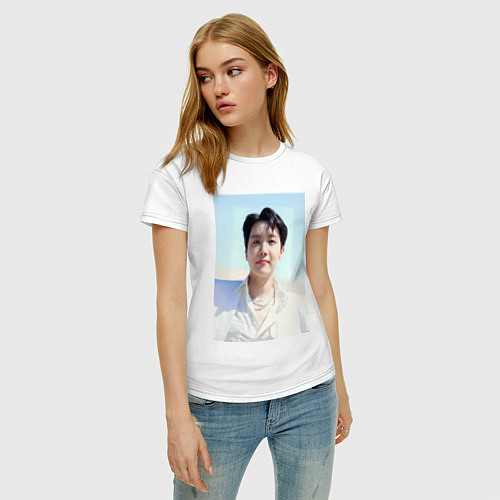 Женская футболка Солнышко Джей-Хоуп / Белый – фото 3