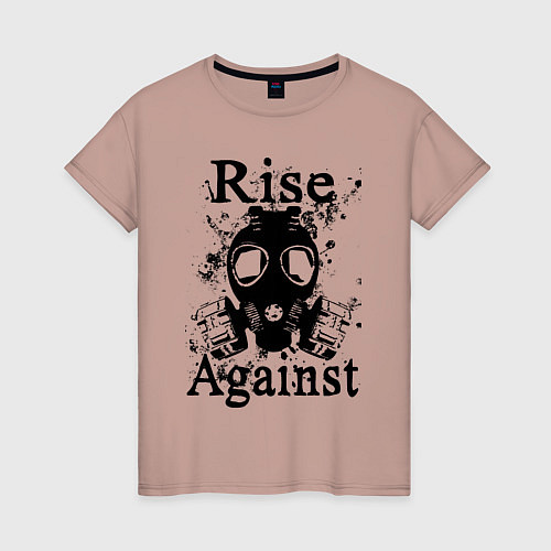 Женская футболка Rise Against rock / Пыльно-розовый – фото 1