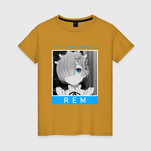 Женская футболка Рем - Re: Zero - С нуля / Горчичный – фото 1