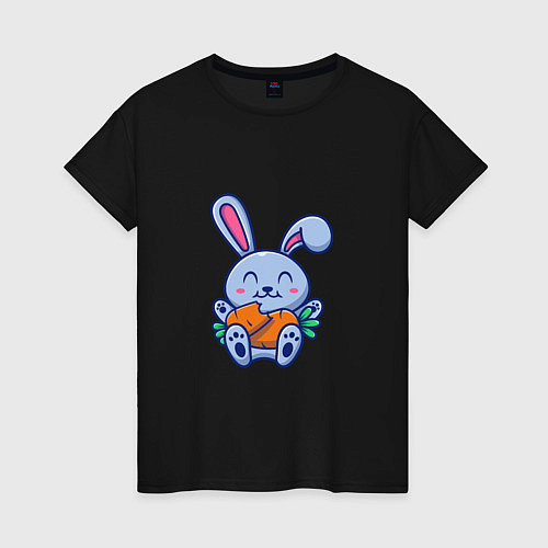Женская футболка Любитель морковки / Черный – фото 1