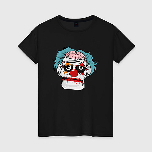 Женская футболка Череп клоуна / Черный – фото 1
