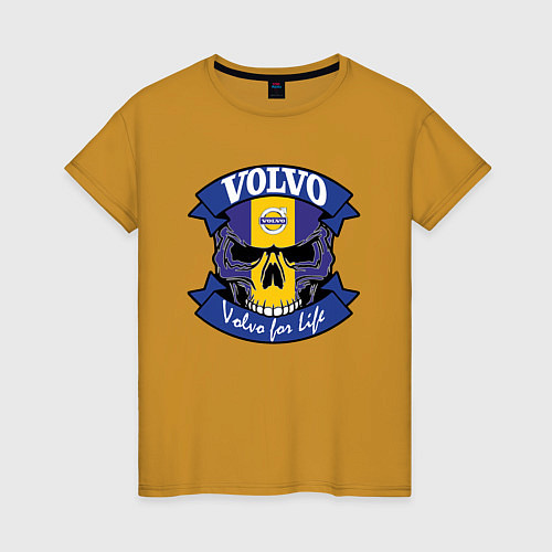 Женская футболка Volvo for Life / Горчичный – фото 1
