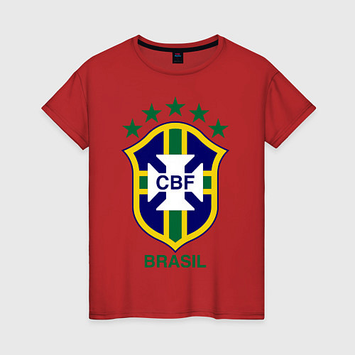 Женская футболка Brasil CBF / Красный – фото 1