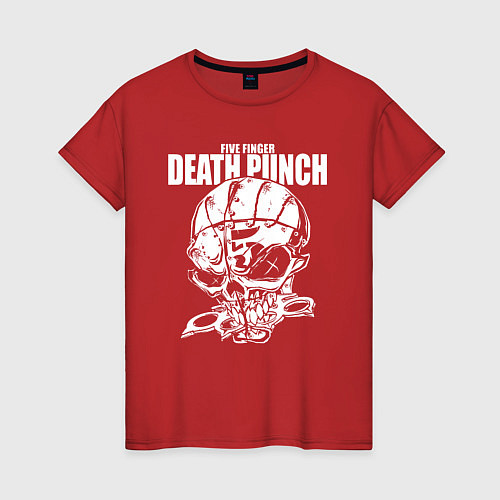 Женская футболка FFDP skull / Красный – фото 1