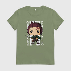 Футболка хлопковая женская Фанки поп Танджиро, цвет: авокадо